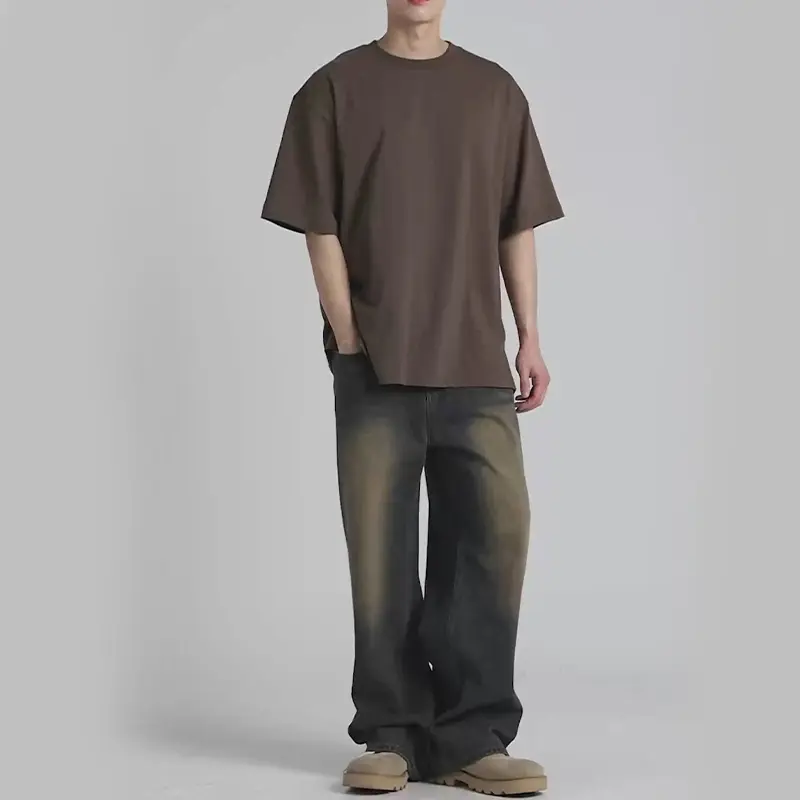Oversized Drop Shoulder Cotton T-Shirt - Image 3