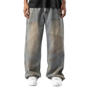 Wide Leg Washed Streetwear Jeans