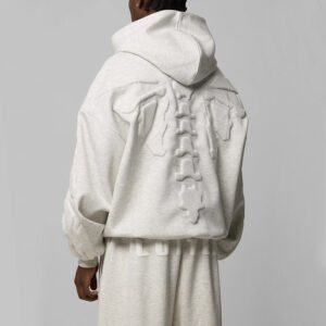 Oversized Embossed Hoodie for Custom Streetwear Collections