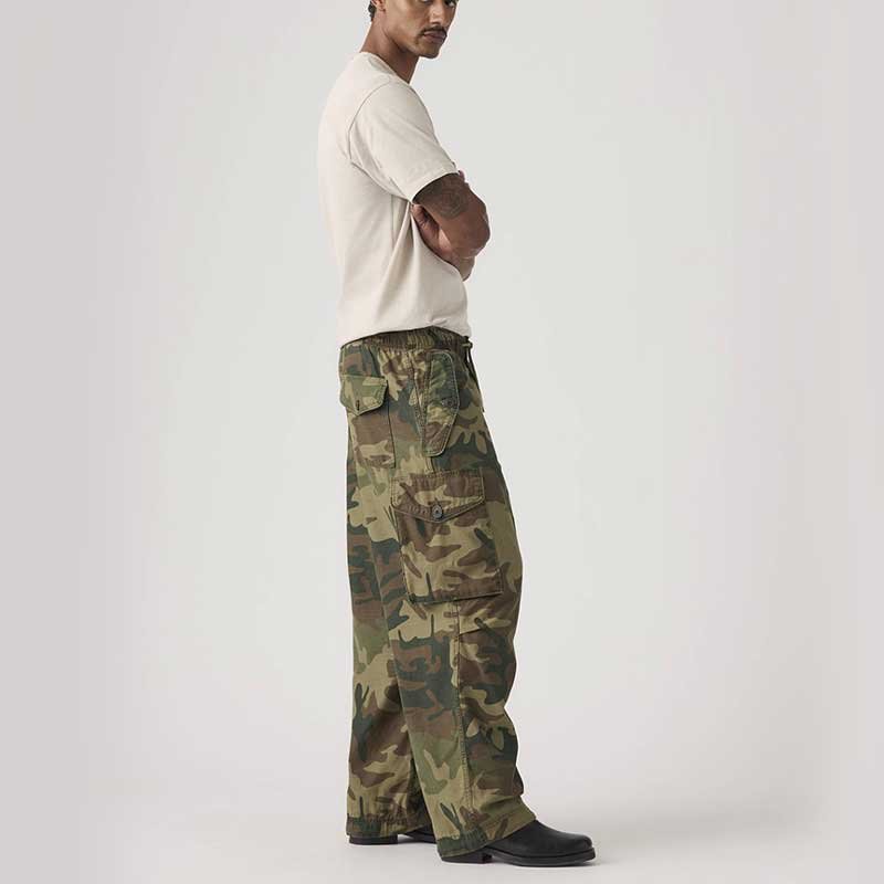 Custom Camo Print Baggy Cargo Men's Pants - Image 3