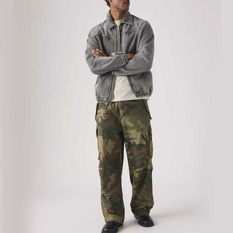 Custom Camo Print Baggy Cargo Men's Pants - Image 2