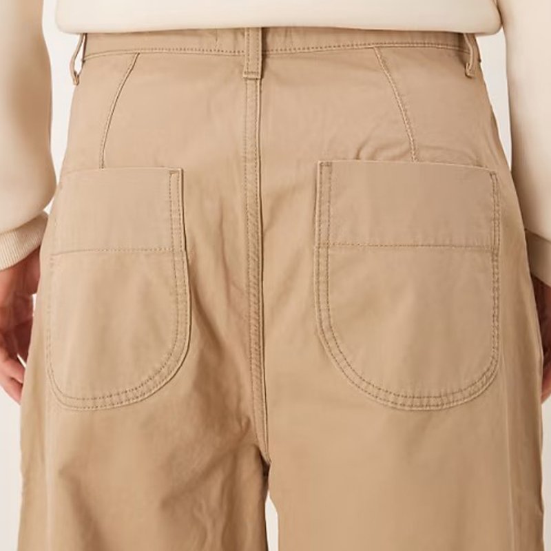 Beige Loose-Fit Pleated Men's Trousers - Image 4