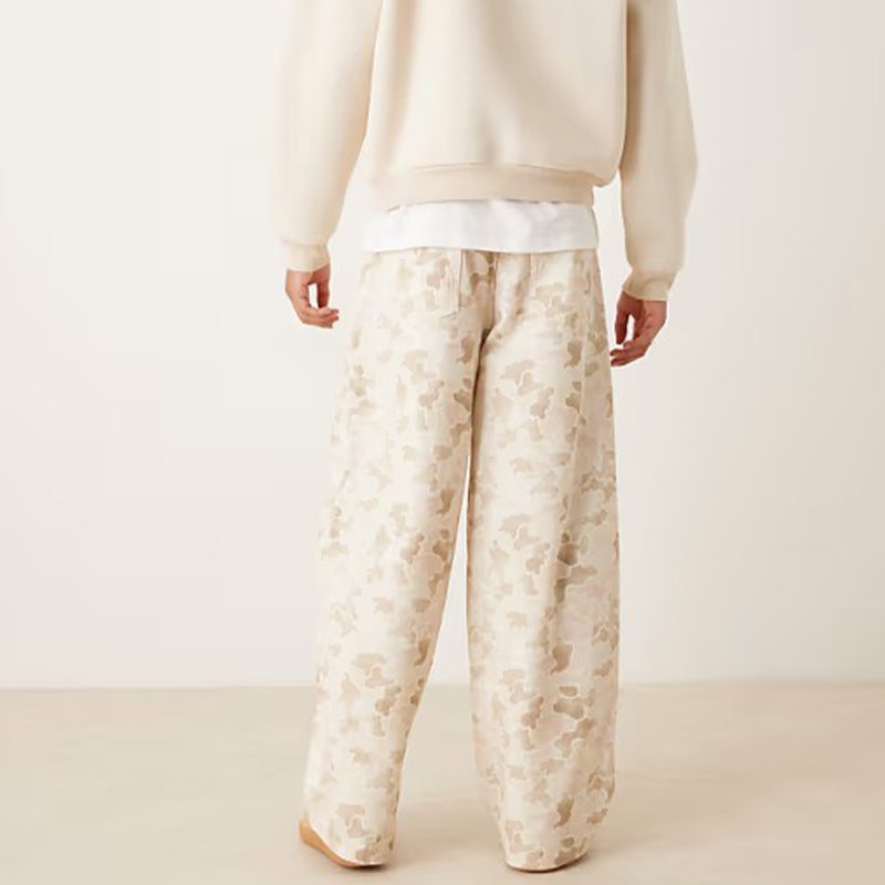 Camo Print Wide-Leg Pants for Men - Image 3