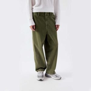 Dark Green Baggy Denim Men's Pants