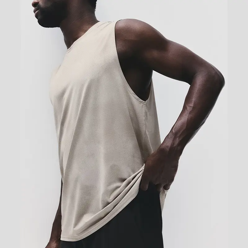 Distressed Grey Loose-Fit Tank Top - Image 3