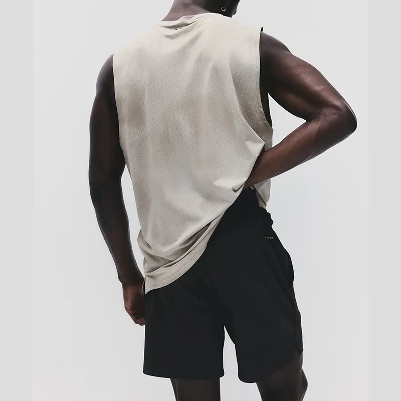 Distressed Grey Loose-Fit Tank Top - Image 2