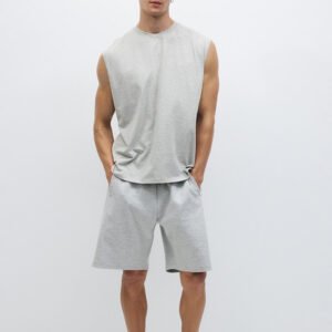 Loose-fit Sports Vest and Shorts Set