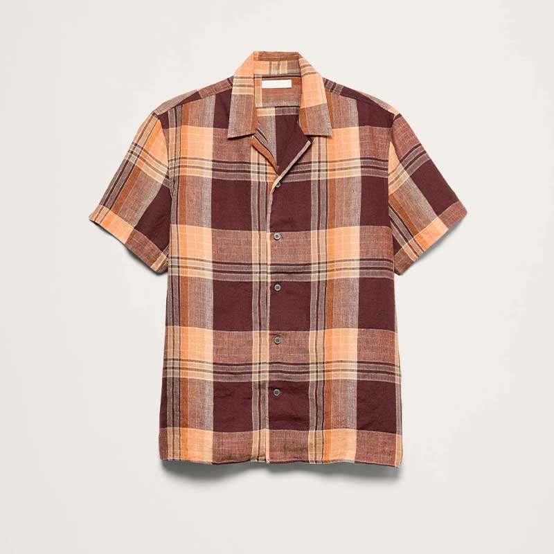 Custom Checkered Short Shirt for Casualwear