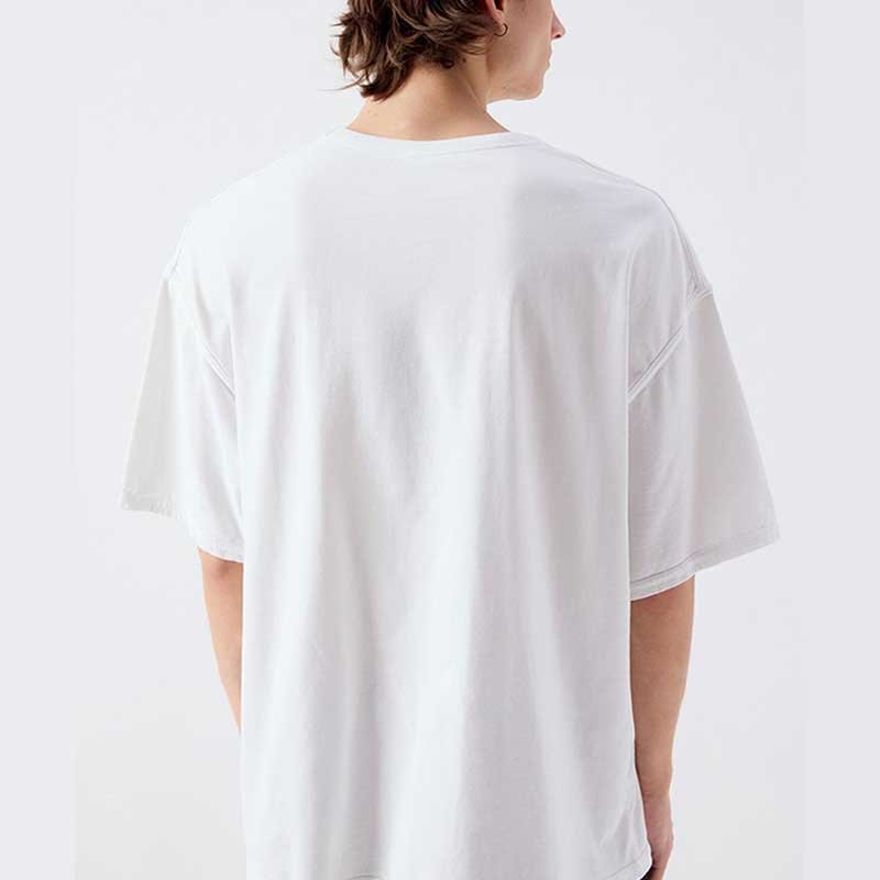 White Crew-Neck Basic T-Shirt - Image 2