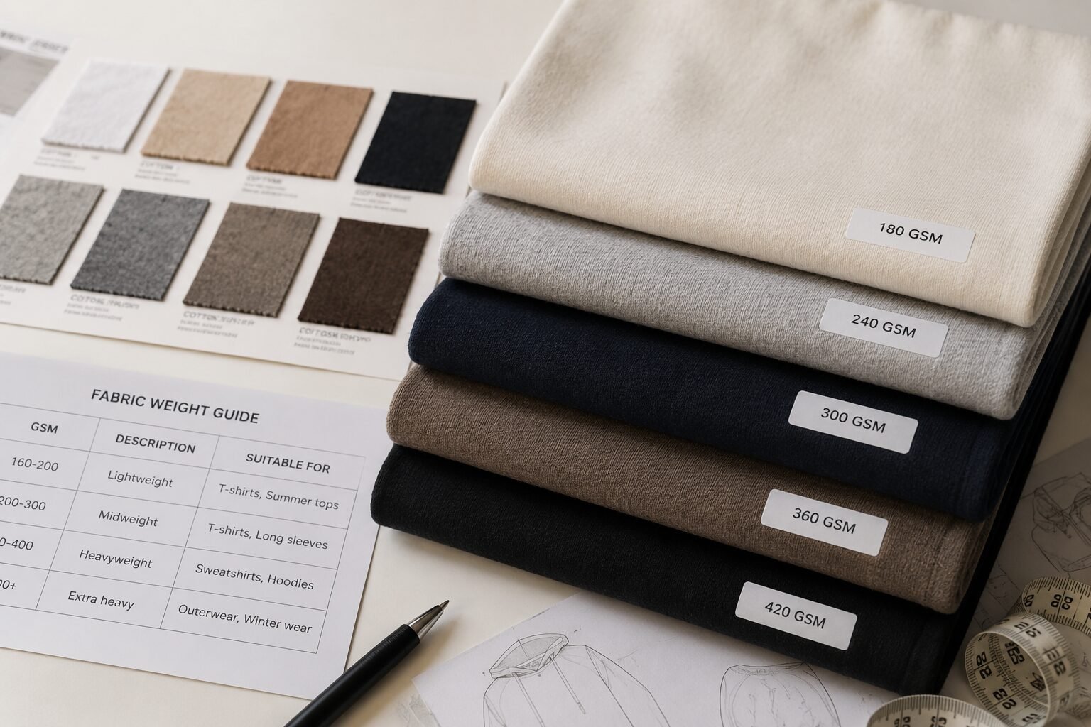 Fabric Weight (GSM) Guide: Choose the Right GSM for Clothing