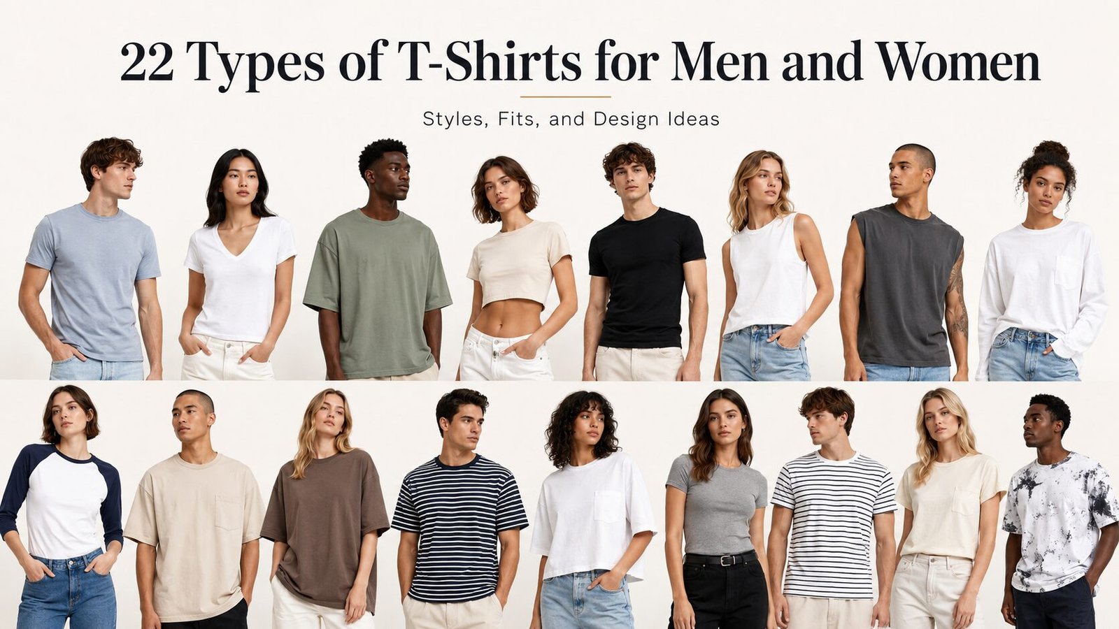 22 Types of T-Shirts for Men and Women