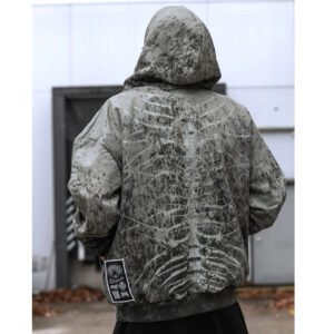 Heavyweight Oversized Grunge Print Hoodie