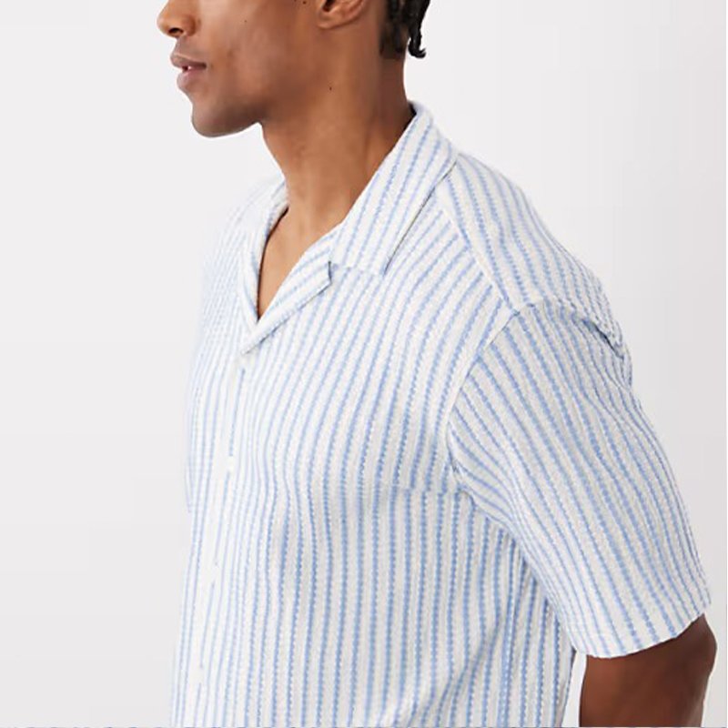 Striped Short-sleeved Men's Shirt - Image 2