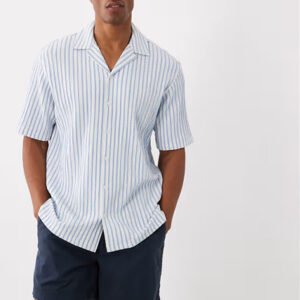 Striped Short-sleeved Men's Shirt