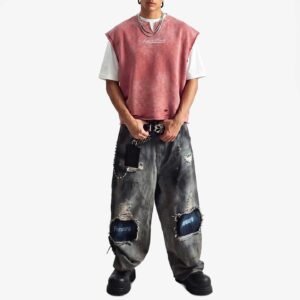 Vintage Washed Distressed Sleeveless Graphic Tee