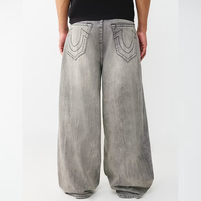Washed Loose-fit Streetwear Jeans - Image 3