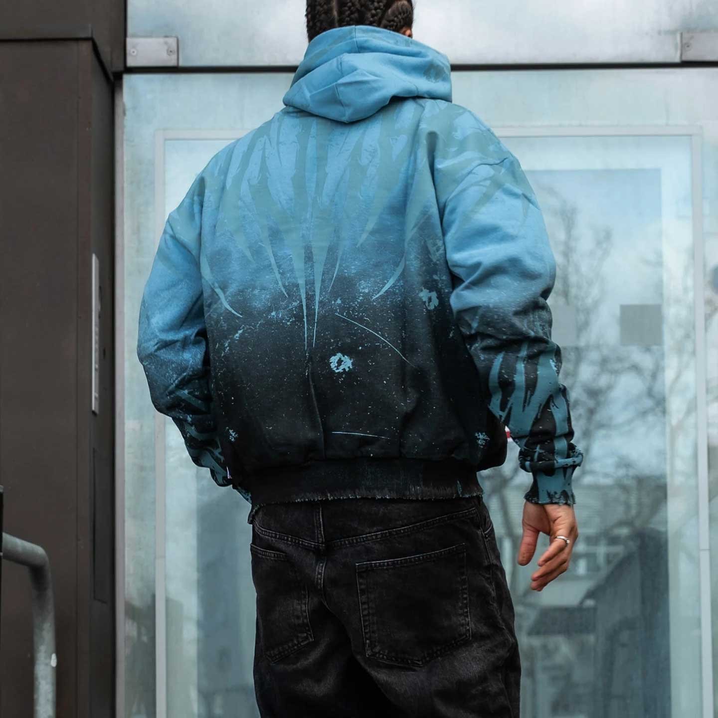 Men’s Gradient Graphic Oversized Hoodie - Image 3