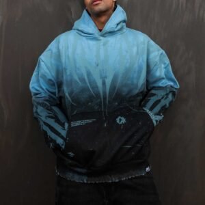 Men’s Gradient Graphic Oversized Hoodie