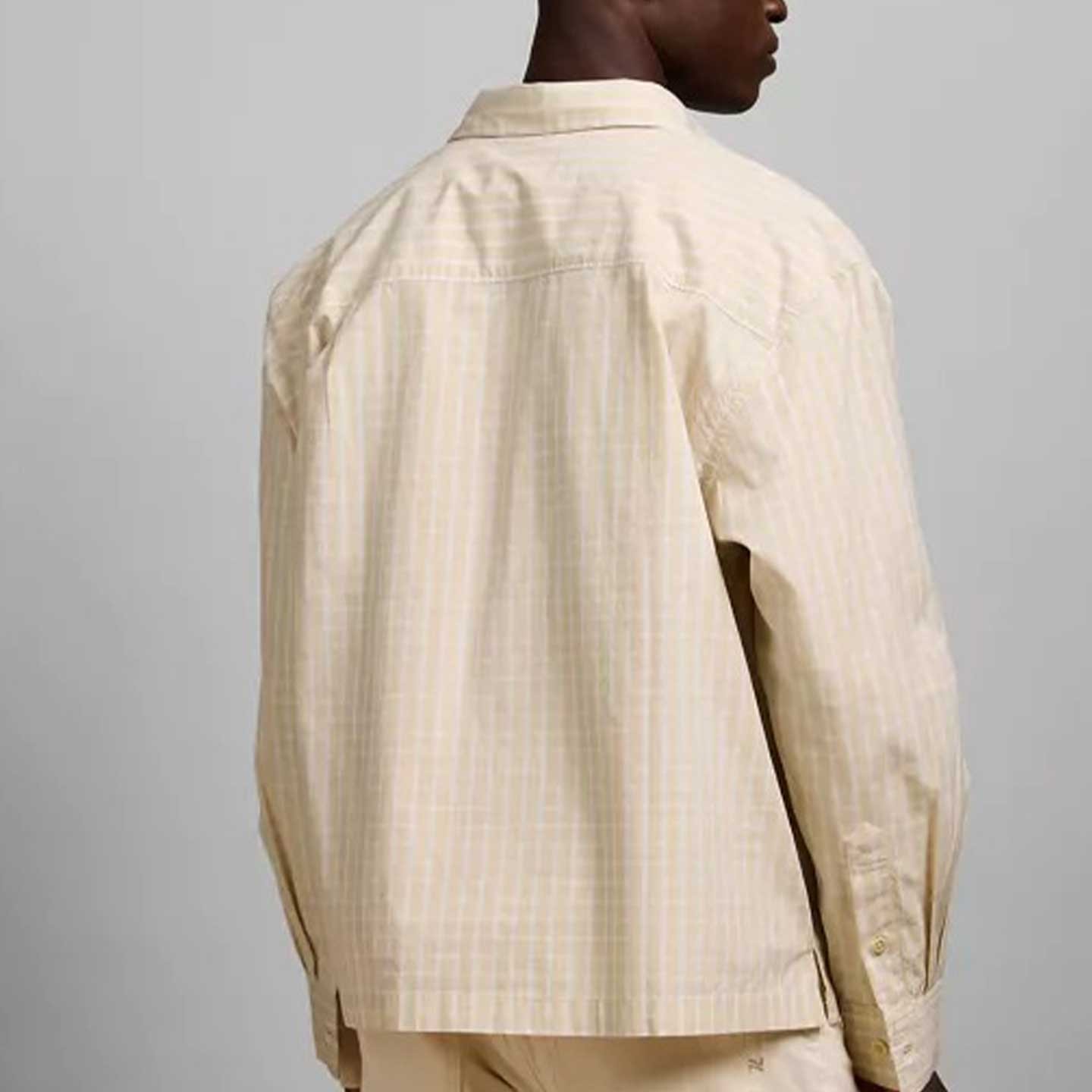 Men’s Striped Patch Pocket Button-Up Shirt - Image 4