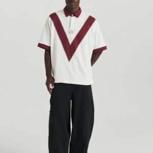 Men’s Color Block Oversized Polo Shirt