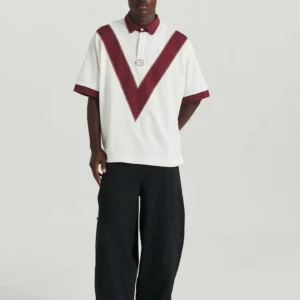 Men’s Color Block Oversized Polo Shirt